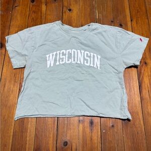 Wisconsin green crop top, size S